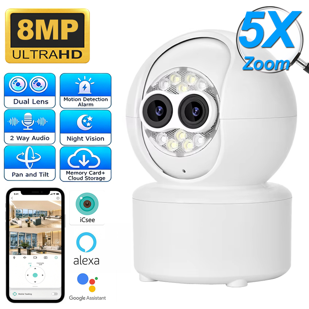 Home Cinema Sony - กล้องวงจรปิด ICsee แบบสองเลนส์ 4MP ซูมออปติคอล 5