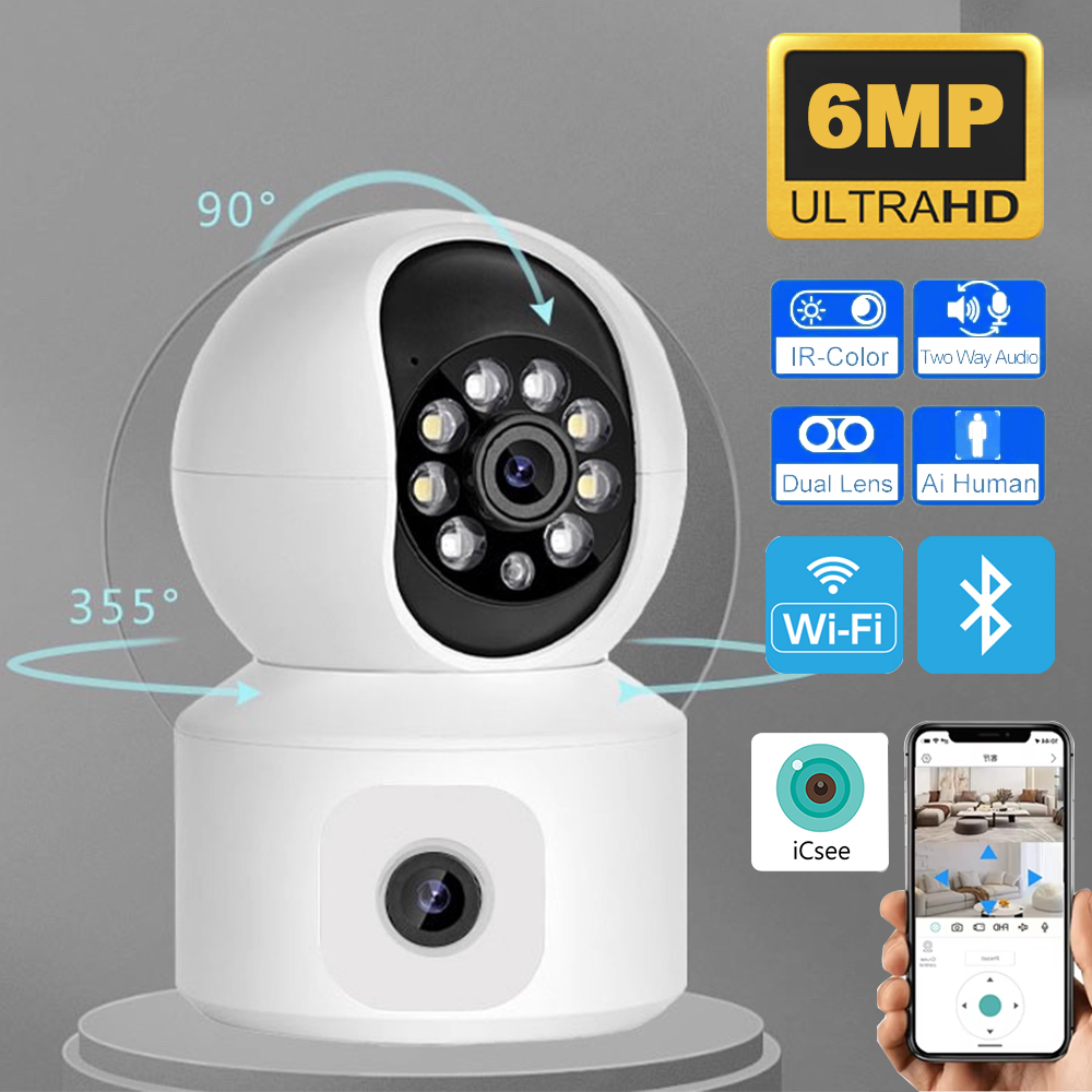 Home Cinema Sony - กล้องวงจรปิด WiFi IP 6MP ICSEE เลนส์คู่