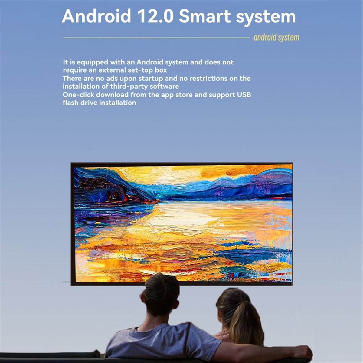 Home Cinema Quad - โปรเจคเตอร์ A69Z 1080P สำหรับ Android12 WiFi