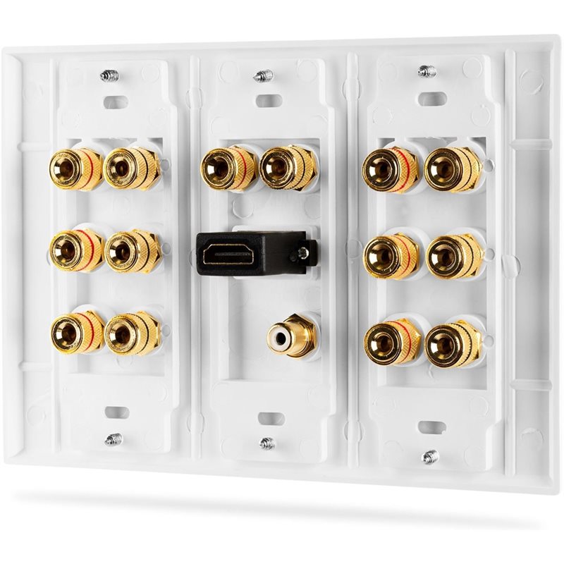 Home Cinema Gadgets - DT17 แผงลำโพงเสียงรอบทิศทางแบบ 3 ช่อง, ขั้วต่อสายลำโพงแบบ Banana