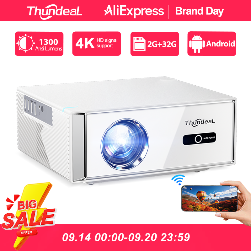 Home Cinema Gadgets - โปรเจคเตอร์ ThundeaL TD95W 4K Full HD