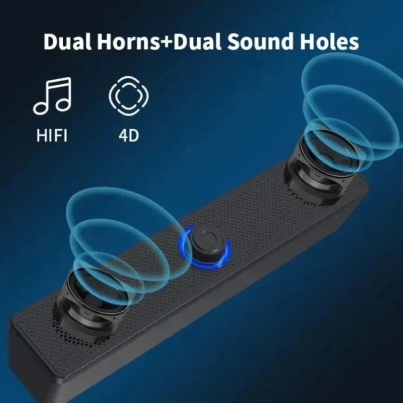 Home Cinema Gadgets - บลูทูธไร้สายและซาวด์บาร์สำหรับพีซี ลำโพงแบบมีสาย ซาวด์บาร์ที่ใช้พลังงานจาก USB สำหรับทีวี พีซี