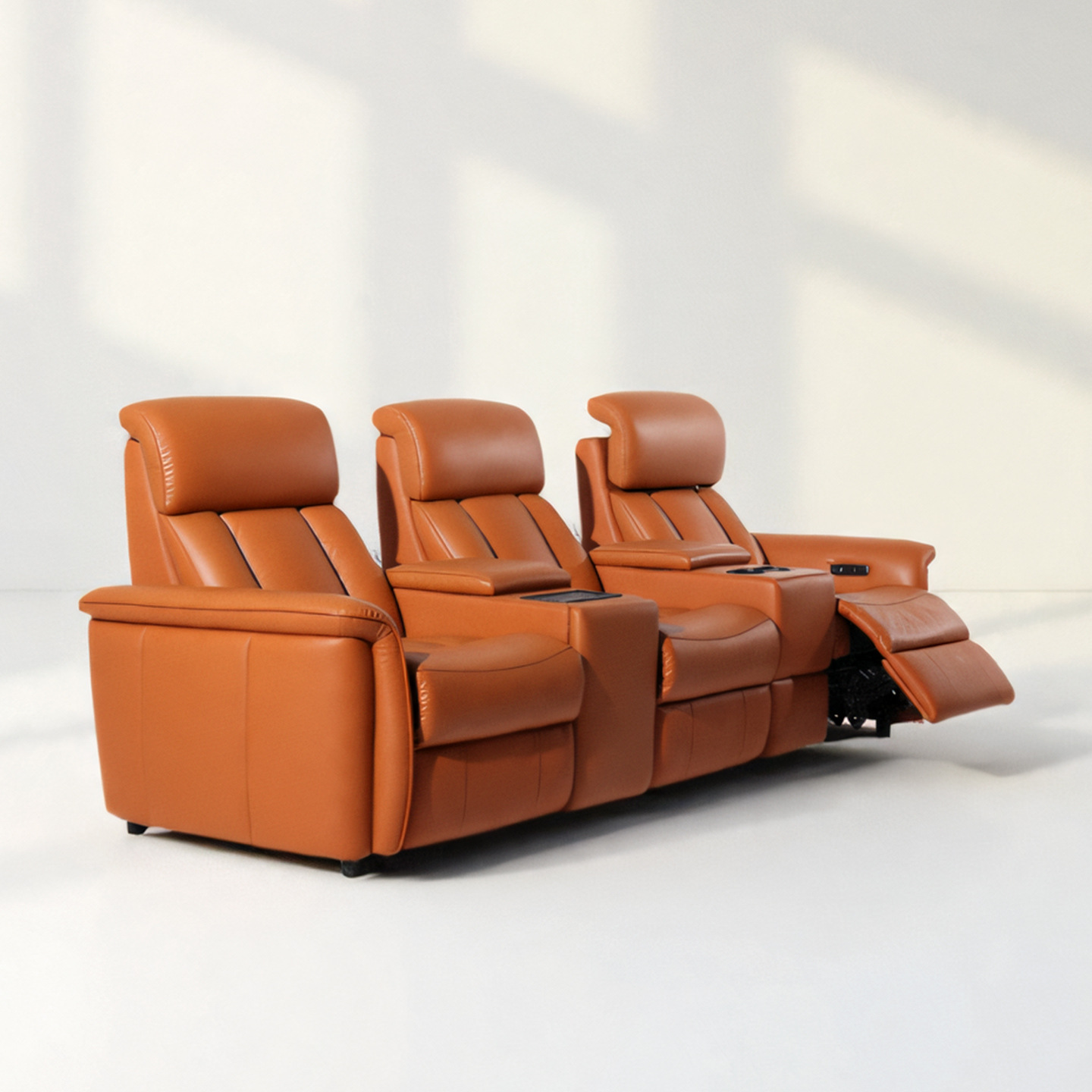 ชุดเฟอร์นิเจอร์โซฟาปรับเอนหนัง - Home Cinema Recliners บทวิจารณ์และราคา