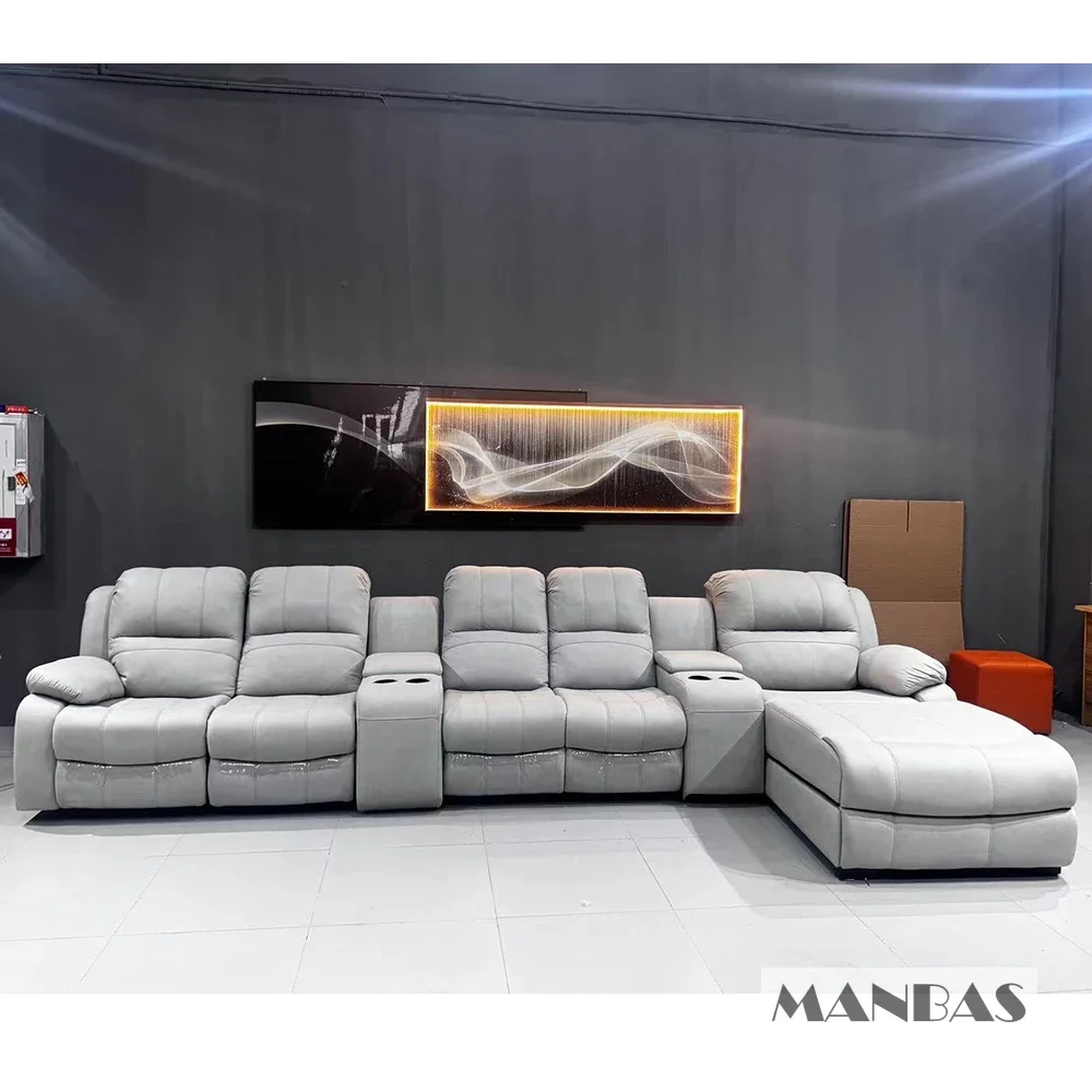 โซฟาหนังแท้ปรับเอนด้วยมือและระ - Home Cinema Recliners บทวิจารณ์และราคา