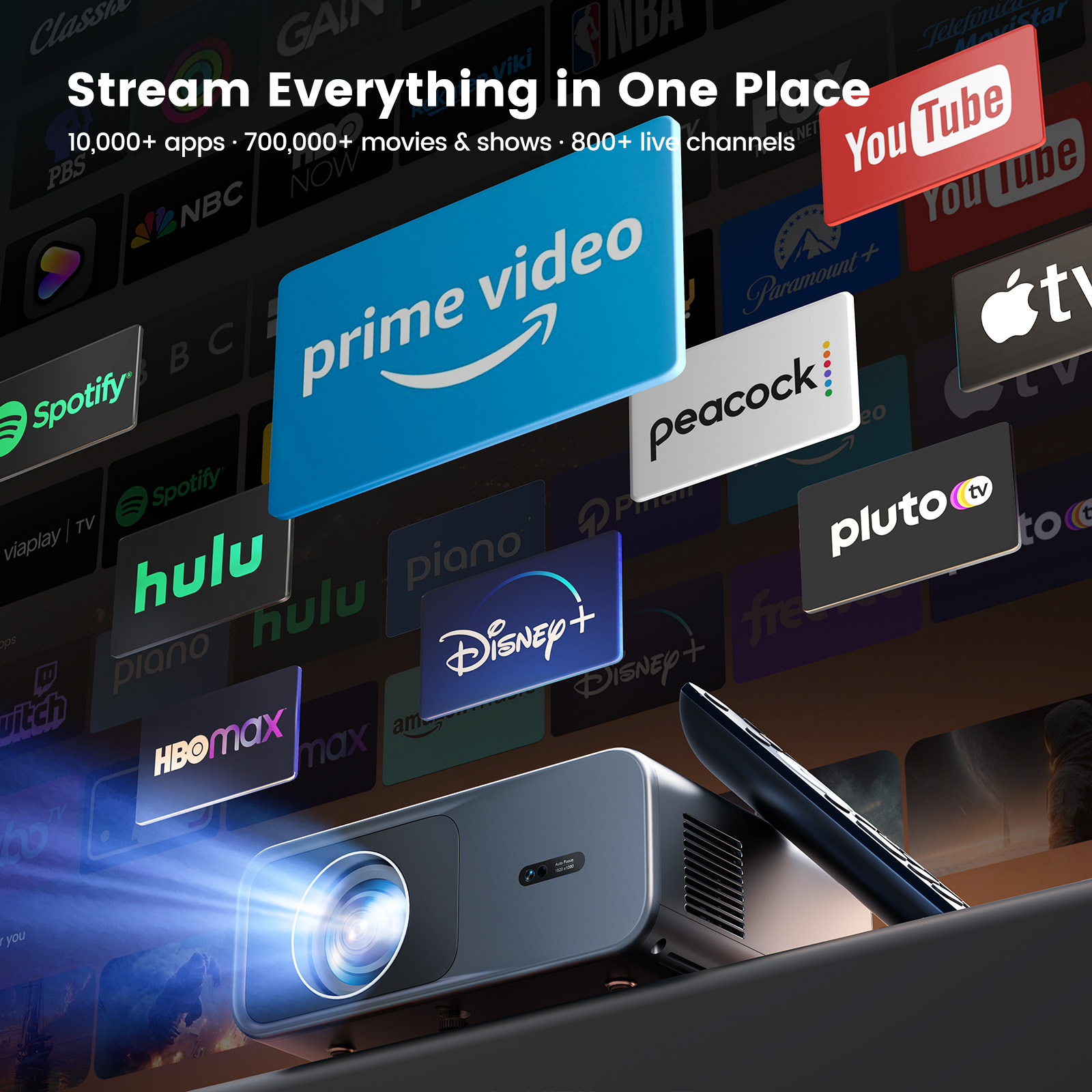 โปรเจคเตอร์ Wimius G1 4K Googl - Home Cinema Movies บทวิจารณ์และราคา