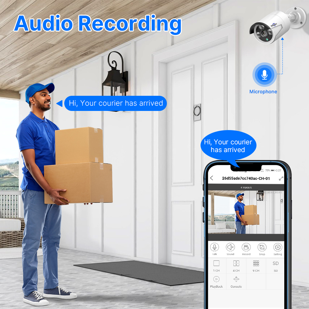 Hiseeu 5MP เสียงนิรภัย IP กล้อ - Home Cinema Sony บทวิจารณ์และราคา