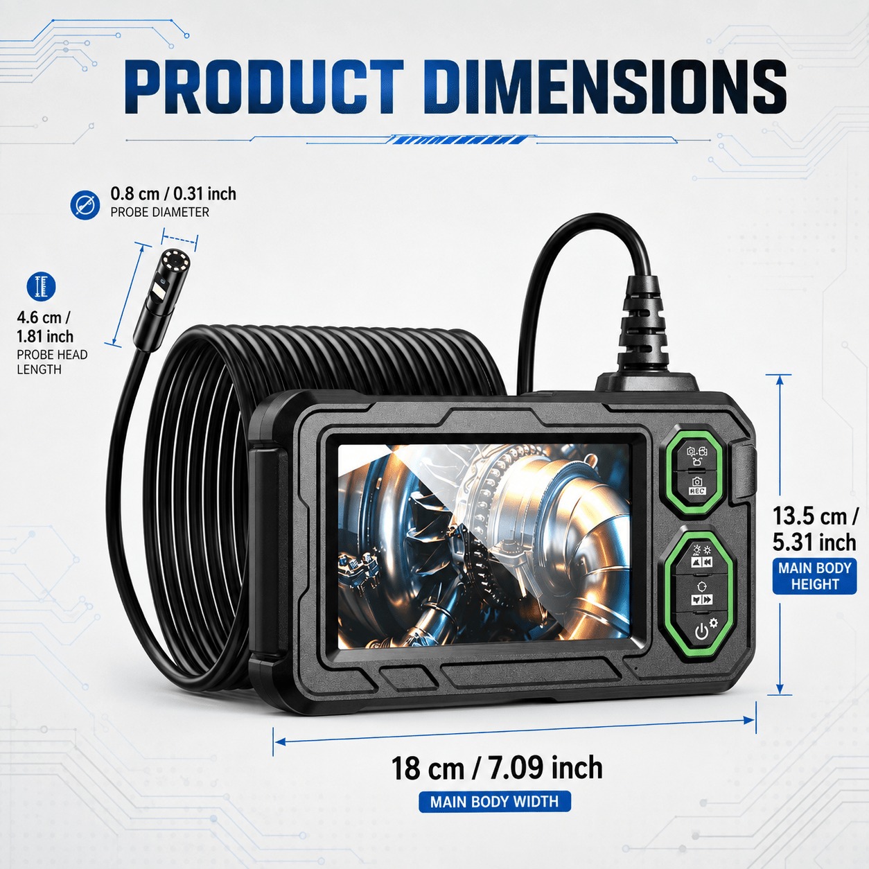 กล้องเอนโดสโคปแบบสองกล้องพร้อม - Home Cinema Led บทวิจารณ์และราคา