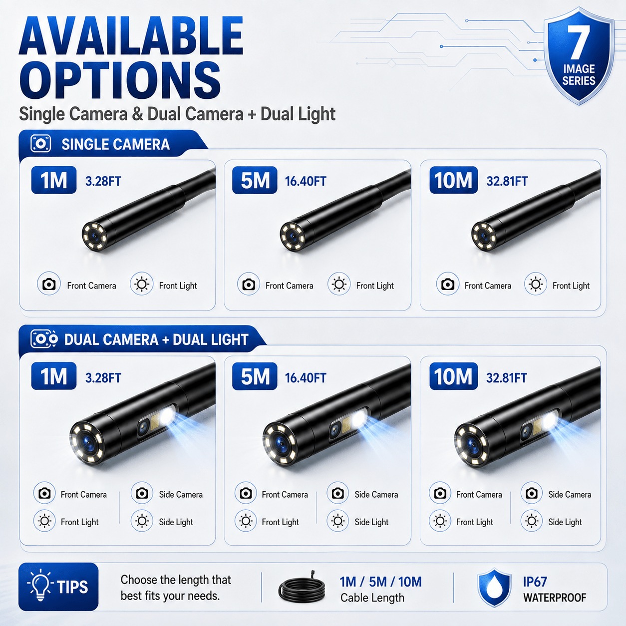 กล้องเอนโดสโคปแบบสองกล้องพร้อม - Home Cinema Led บทวิจารณ์และราคา