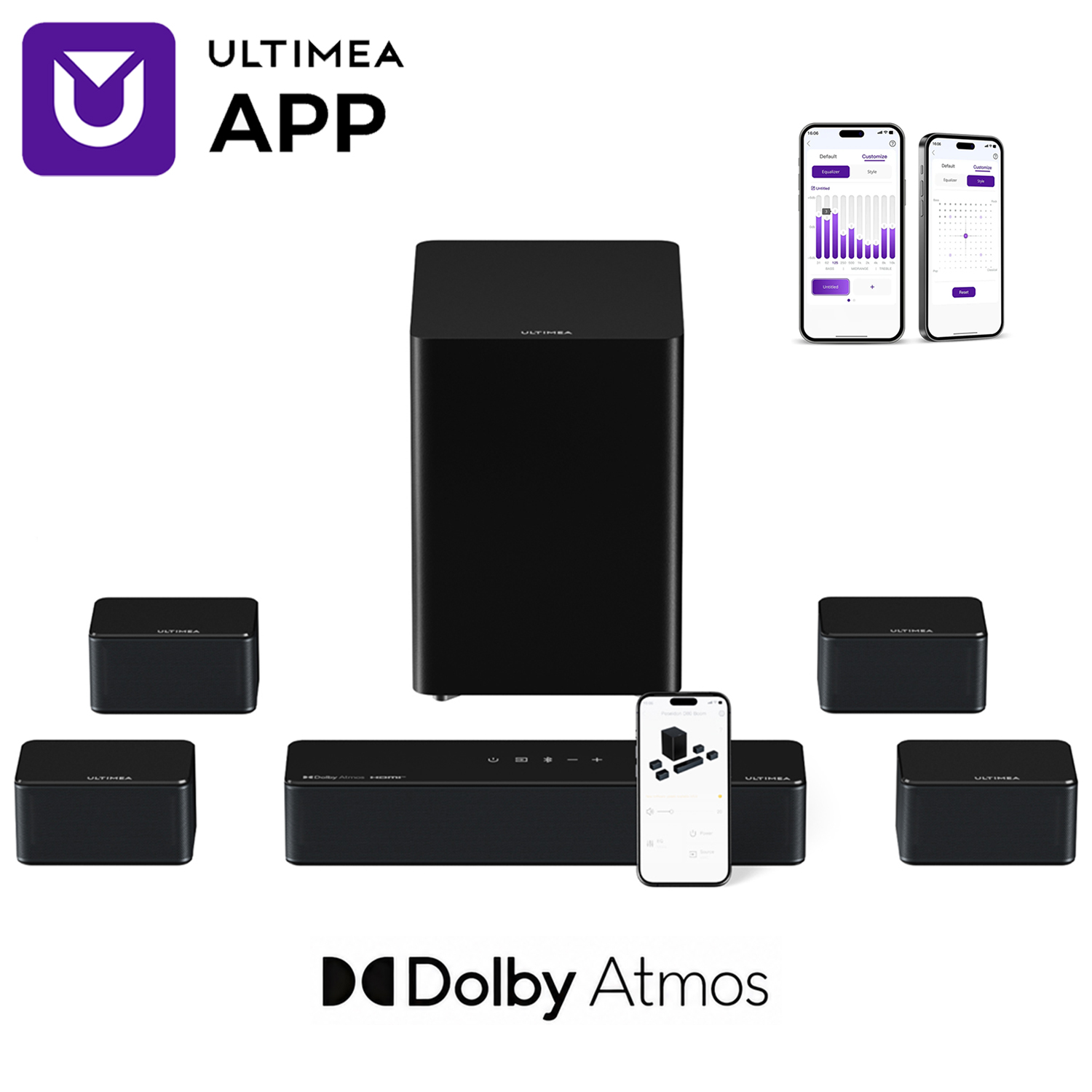ULTIMEA Poseidon D80 7.1 ซาวด์ - Home Cinema Dolby Atmos 7.1 บทวิจารณ์และราคา