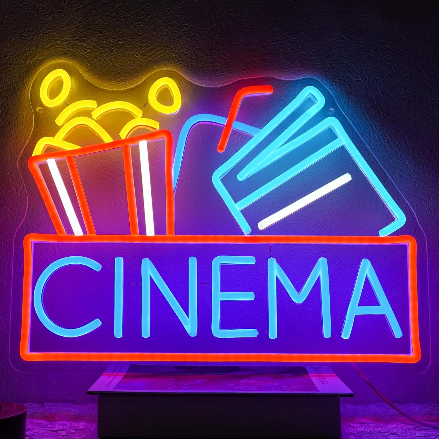 Cinema Neon Sign USB Powered L - Home Cinema Movies บทวิจารณ์และราคา